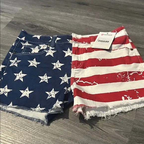 Patriotic Star and Stripe Women's Shorts - Picture 1 of 7